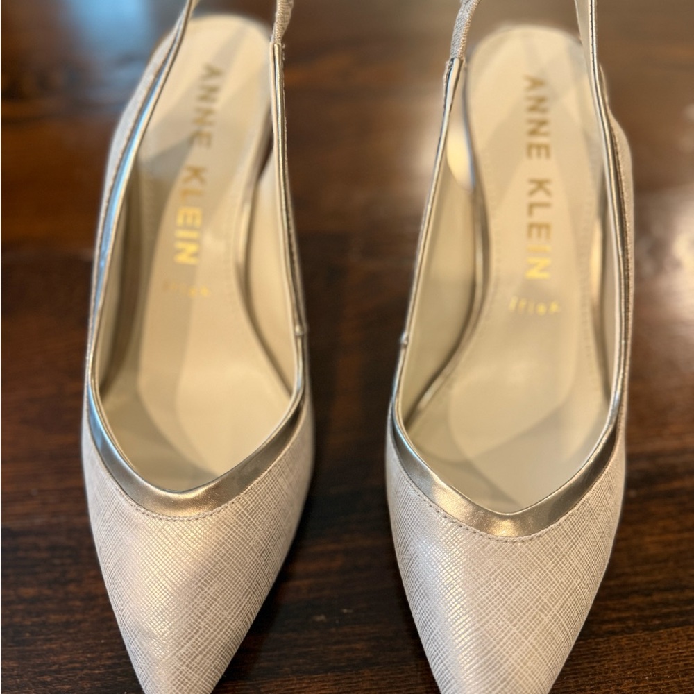 Anne Klein Silver Heels Elegant Design